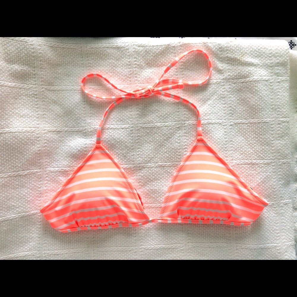 Neon Pink Aerie Triangle Bikini Top